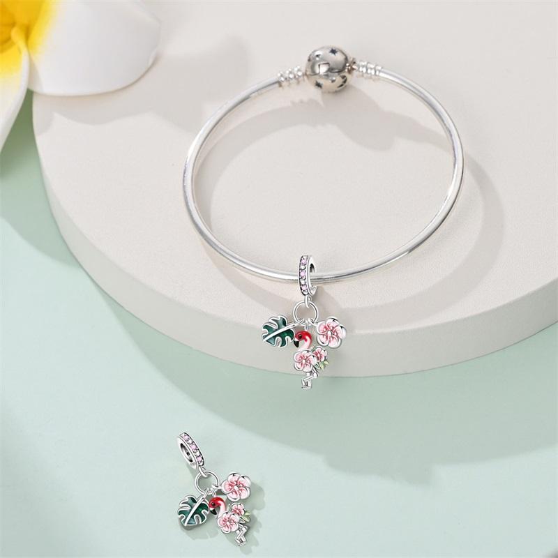 New Copper Cactus Flower Bird Bear Pony Bag Charms Beads Fit Charms Brand Original Bracelet Diy Fine Jewelry Gift