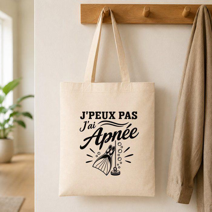 Tote bag - PLANETEE - J'peux pas minimaliste - Coton Fairtrade 180 g/m² - 10 L - Imprimé DTG