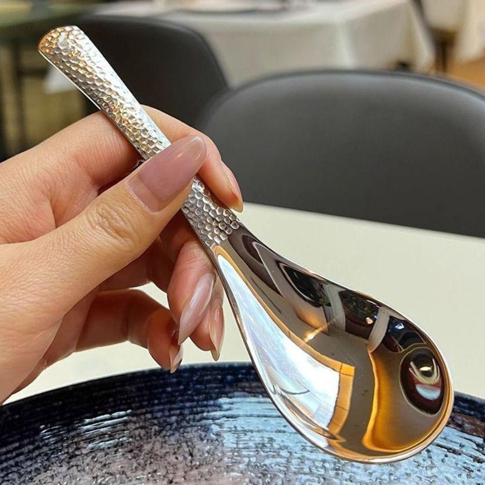 Stainless Steel Deepen Spoon Mirror Polished Tablespoon Good-looking Soup Spoon