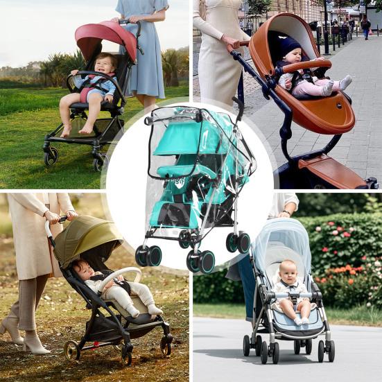 Дождевик для коляски Водонепроницаемый Ветрозащитный Дышащий Защита от пыли снега дождя Дорожный чехол для коляски Погодный щит Универсальные аксессуары для коляски