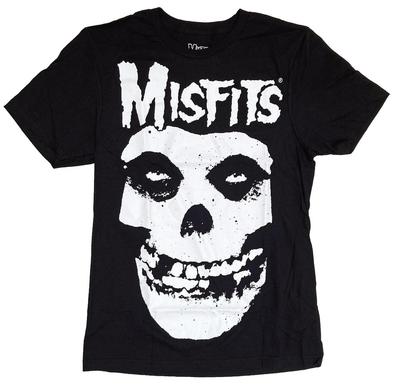 Misfits Рок-группа Классический Логотип Череп Мужская Черная Футболка Новая Унисекс Футболка