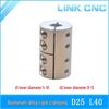 Жесткая муфта-зажим Link CNC SB из алюминиевого сплава D25 L40 для ходового винта двигателя
