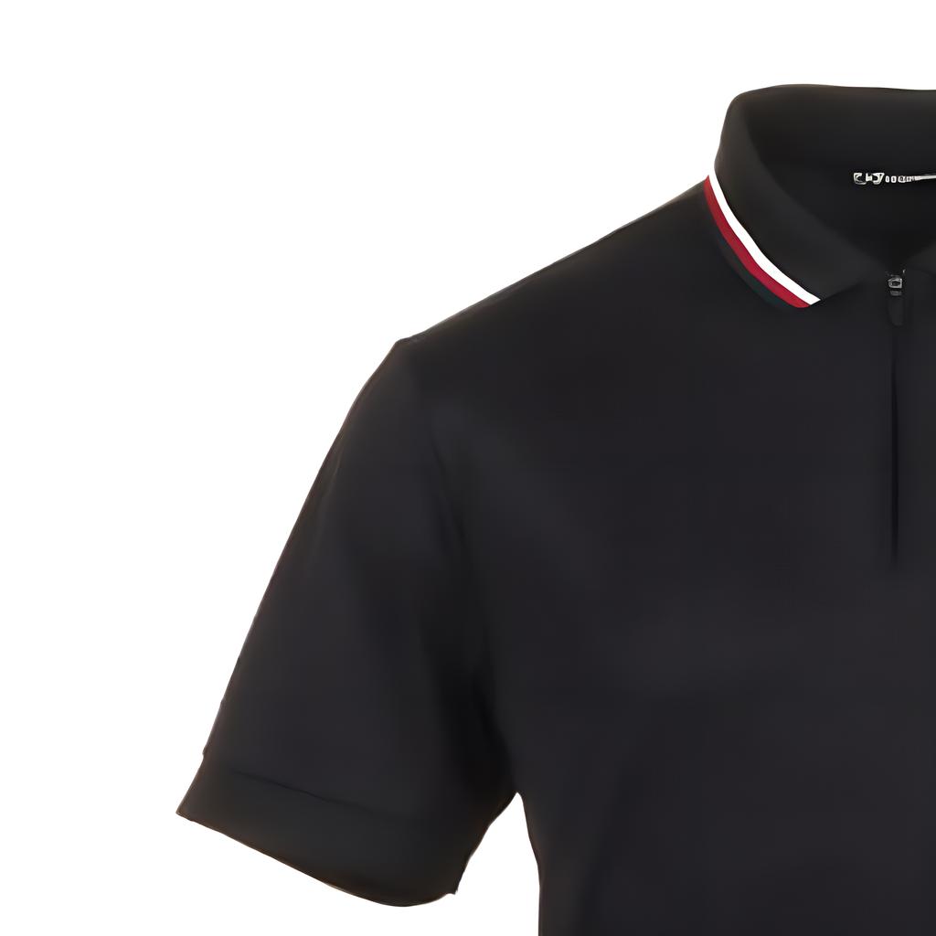 Emporio Armani Мужская поло EA7 с принтом логотипа-буквы и полосками, приталенная, с коротким рукавом, черная 6DPF17-PJ27Z-1200