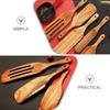 Non-Stick Sourdough Spurtle Teak Wood Steak Shovel Tableware Wooden Ladle Skimmer  Dim Sum