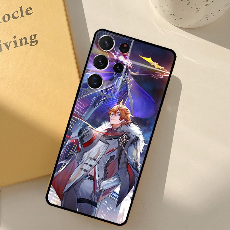 Чехол для телефона Genshin Impact Тарталья для Samsung Galaxy S25 Ultra S20 S21 S22 S23 S24 S9 S10 Plus S25 FE Защитный корпус