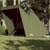 VidaXL Family Tent Tipi 6 Persons Olive Green Waterproof 4009442