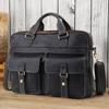 Vintage Cowhide Men's Handbag Mad Horse Commuter Computer Bag Genuine Leather Premium Business Briefcase Men's Bag