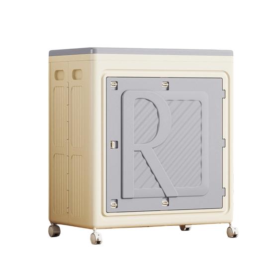 Контейнер для хранения одежды с крышкой и колесами, большой вместимости, с двойными дверцами, складной, для белья, одежды, простыней, одеял, закусок, игрушек, органайзер для шкафа