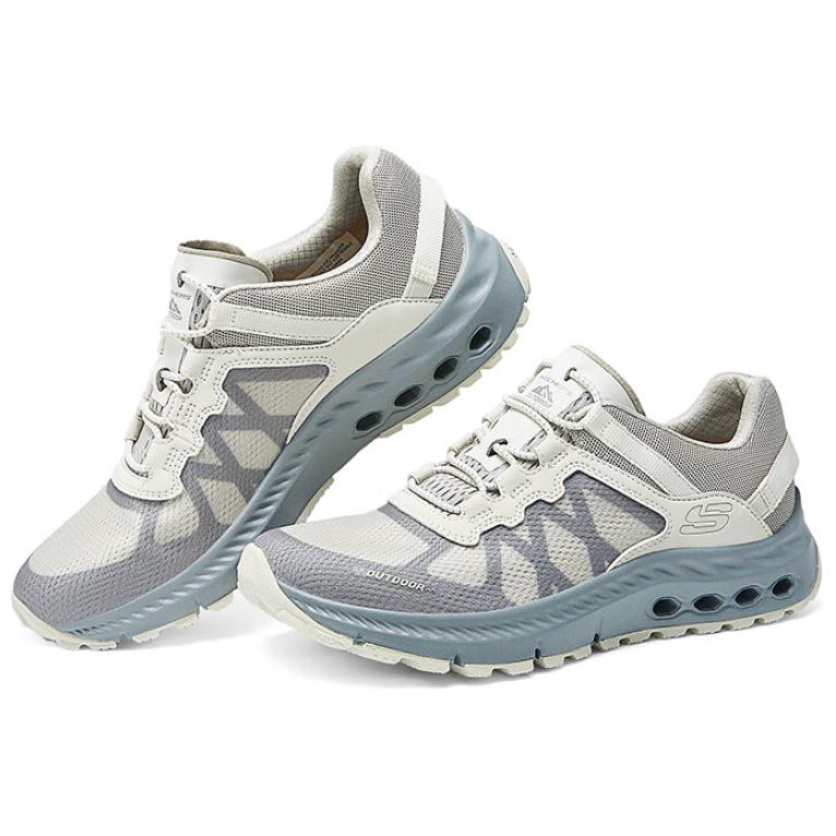 Skechers Скользящий шаг Комфортные Универсальные Прочные Дышащие Низкие Уличные Функциональные Ботинки Женская обувь Светло-серый 180152-OWGR
