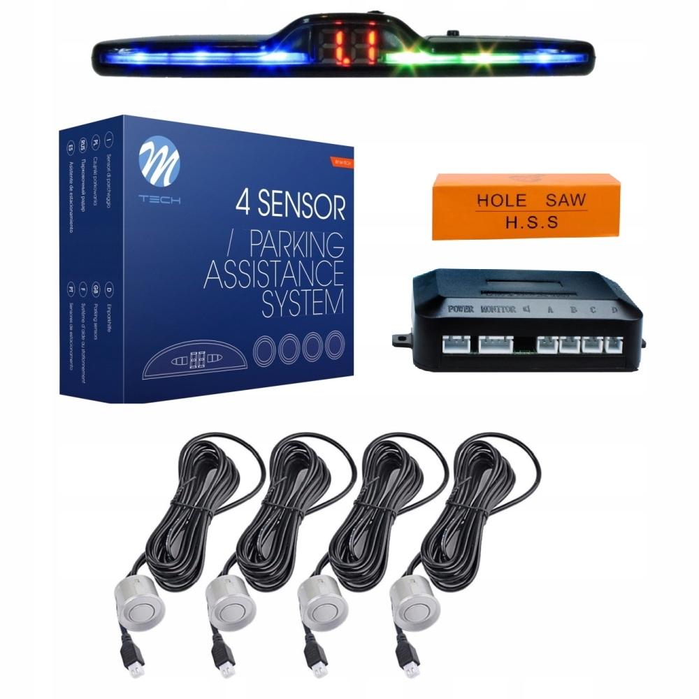 4 REVERSE PARKING SENSORS DISPLAY SILVER