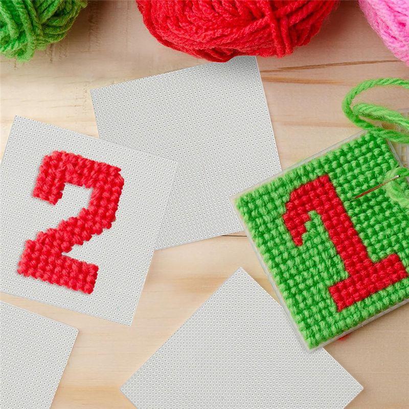 AEE4-4 шт. 14 Count Пластиковые сетчатые холсты для вышивки, Белый пластиковый холст для needlepoint (8 x 11 дюймов)