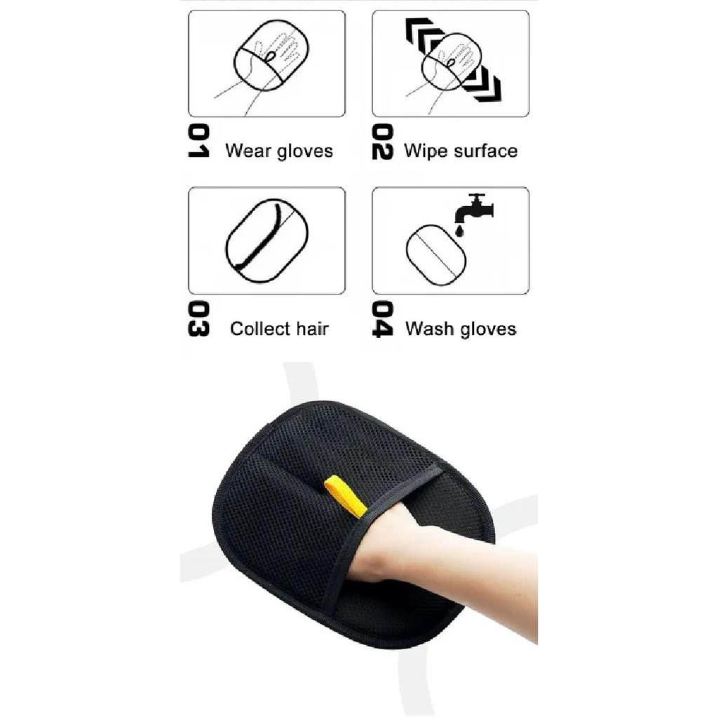2026 Pet electrostatic hair removal gloves cat and dog hair removal gloves adhesive gloves carpet clothes hair cleaning brush