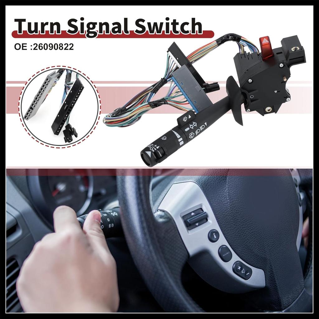Steering Column Turn Signal Switch Lever Multifunction Combination Switch for Chevrolet C4500 C5500 C6500 No.26090822 Durable Material