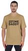 Men's Graphic Printed "First Time Daddy" Short Sleeve Tee Shirt Jersey Shirt For