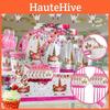 Wreath Unicorn Kids Birthday Party Supplies Tableware Plates Cup Fork Tablecloth