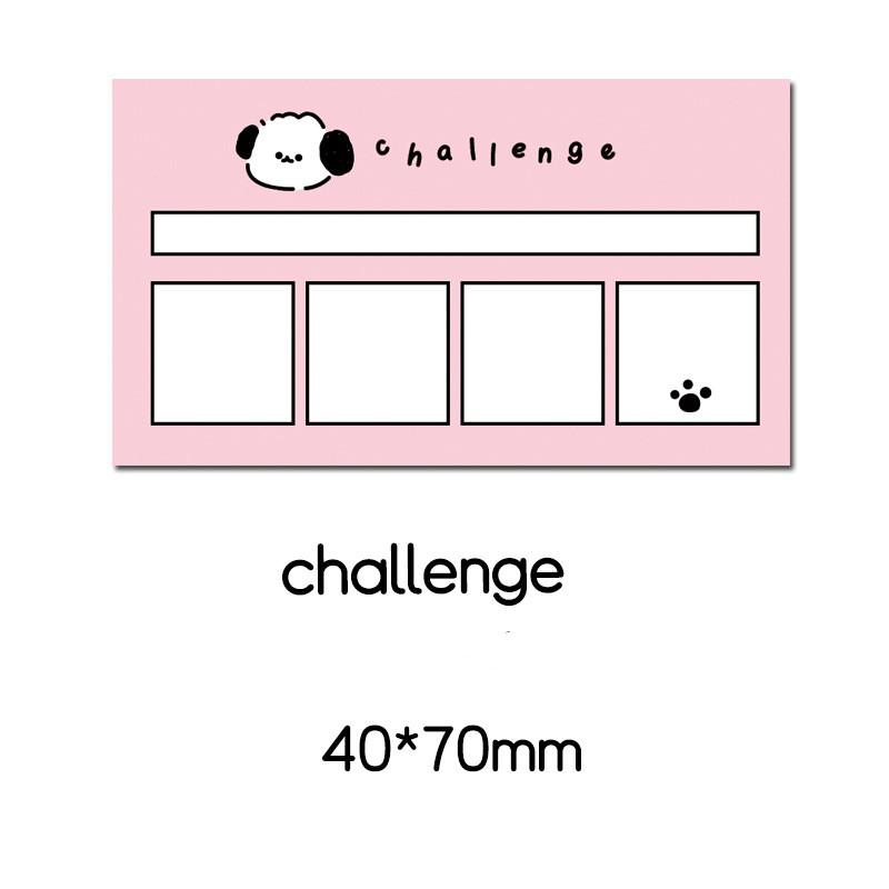 100 Sheets/pc Cartoon Memo Pad Sticky Note To Do List Check List Planner Notepad for Staff Students Stationery Journaling