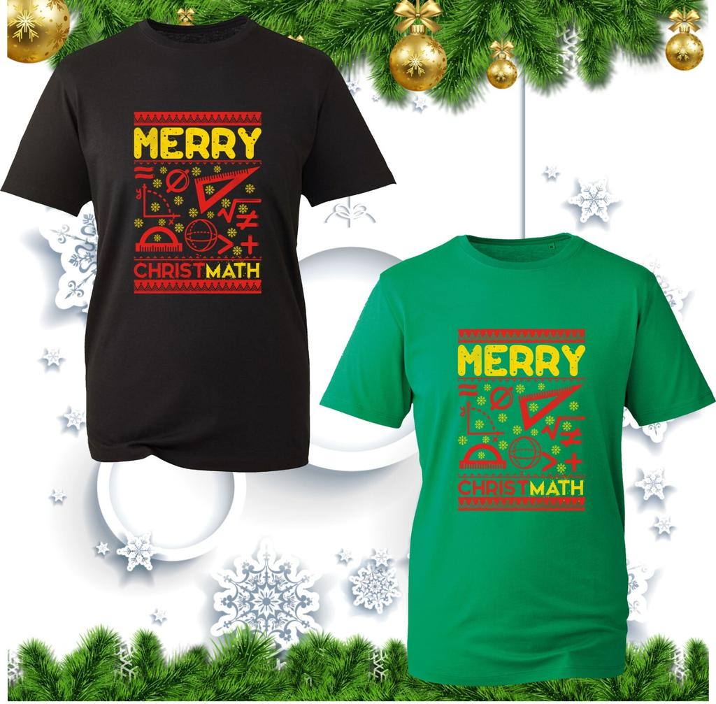 Merry Christmath Christmas Tshirt Xmas Funny Maths Lovers Study Festive Tee Top