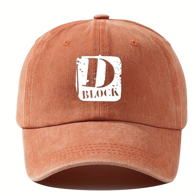 Retro Baseball Cap Curved Brim Hip-hop Hat Curved Brim Letter Print Washed Soft Top Baseball Cap Adjustable
