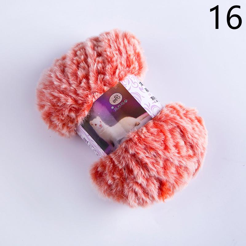 50 г/рулон пряжи из искусственного меха, мохера, шерсти, кашемировой пряжи, зимняя пряжа для самостоятельного ручного вязания крючком, свитер, нитки, детская одежда, шарф, шапка, пряжа