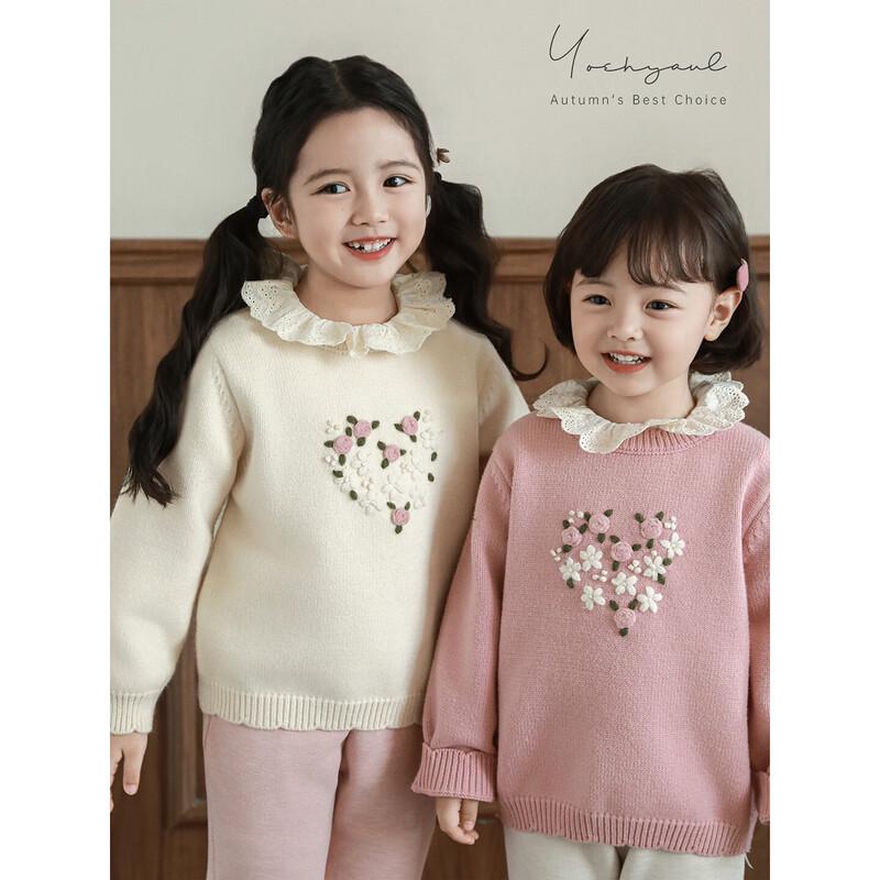Girls' Romantic Handmade Crochet Winter Sweater