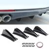 4 шт./компл. автомобильный задний бампер полоска губа двойной спойлер диффузор сплиттер защита от царапин защита от столкновений