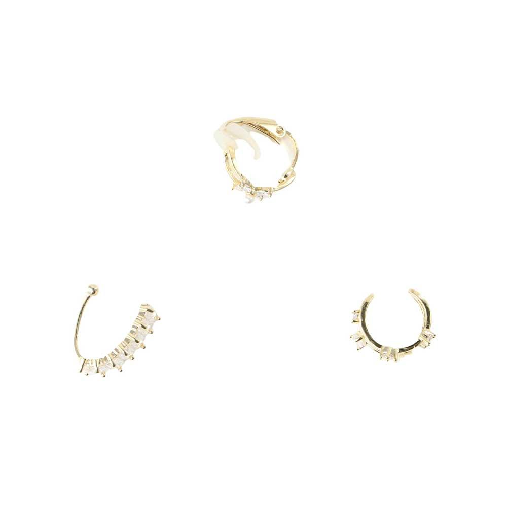 Кафф для уха Циркон Звезда Модная бижутерия Клипса для уха Клипса для хряща Клипсы Клипса для козелка уха