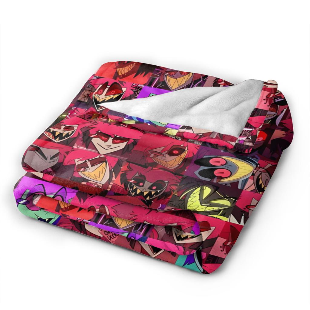 Vox Alastor Hazbin Hotels Blanket Quality Warm Soft Throw Blanket Winter Girls Boys Couch Chair Sofa Bed Funny Bedspread