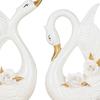 2Pcs Couple Swan Statues Art Crafts Figurine Sculpture Ornament for Cabinet Entrance Decoration