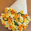 Yousheng Bouquet Blanket Crochet Kit DIY Flowers Blanket Set Crochet Floral Blanket Craft Kit Gift for Lovers Couch Sofa Bed Use