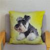 Наволочка для домашней спальни с милым принтом шнауцера, декор для подушки