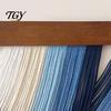 Bohemian Living Room Decoration Boho Wall Hanging Tapestry, Handwoven Cotton Rope Tapestry with Wood Rod, Decor Minimalist Gradient for Bedroom
