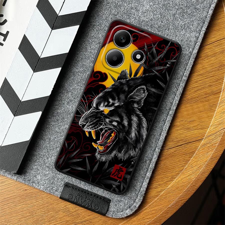 Чехол для телефона для Xiaomi Redmi Note 14 A3 A1 A2 A5 A4 11S 14C 12C 13C 13 Pro Plus 10 12S 9 8 7 12 11 Pro K80 K40 Тигр Дракон