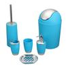 Bathroom Accessories Set Six Pieces Plastic Washroom Collection With Toothbrush Cup And Storage Solution