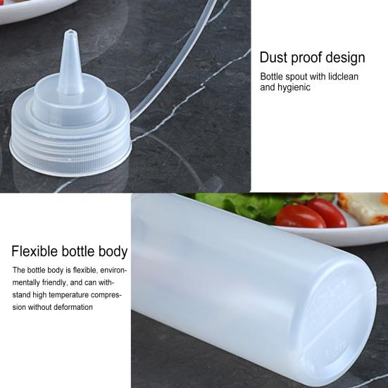 4 шт., кухонные пластиковые бутылки для дозирования приправ с крышкой, многофункциональная бутылка для выдавливания пигмента, 250 мл, бутылки для выдавливания приправ без BPA для