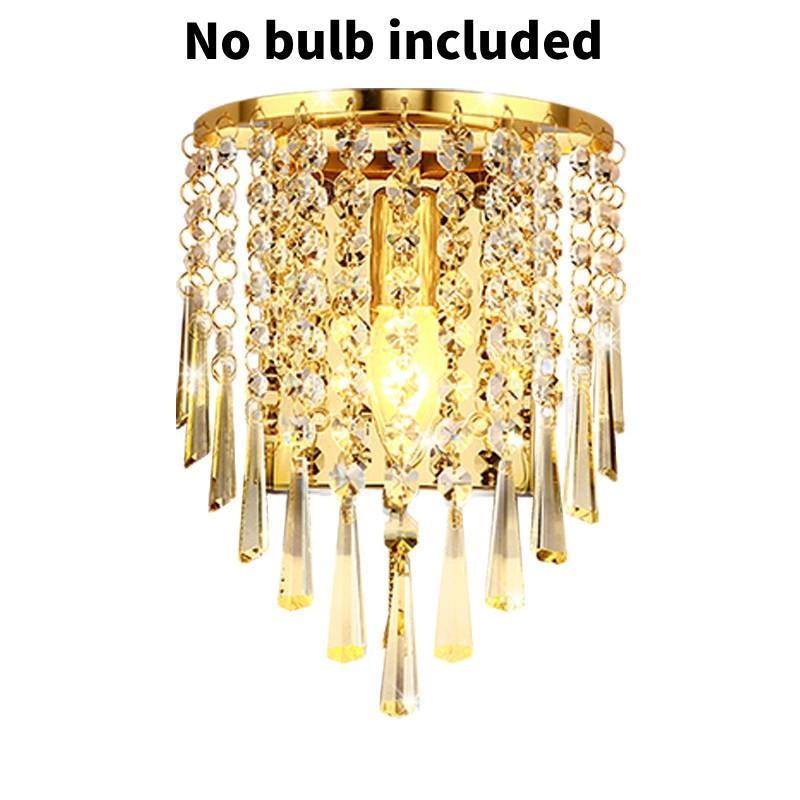 Wall Crystal Elegant Sconce With Led Light For Home Bedroom And Space Living