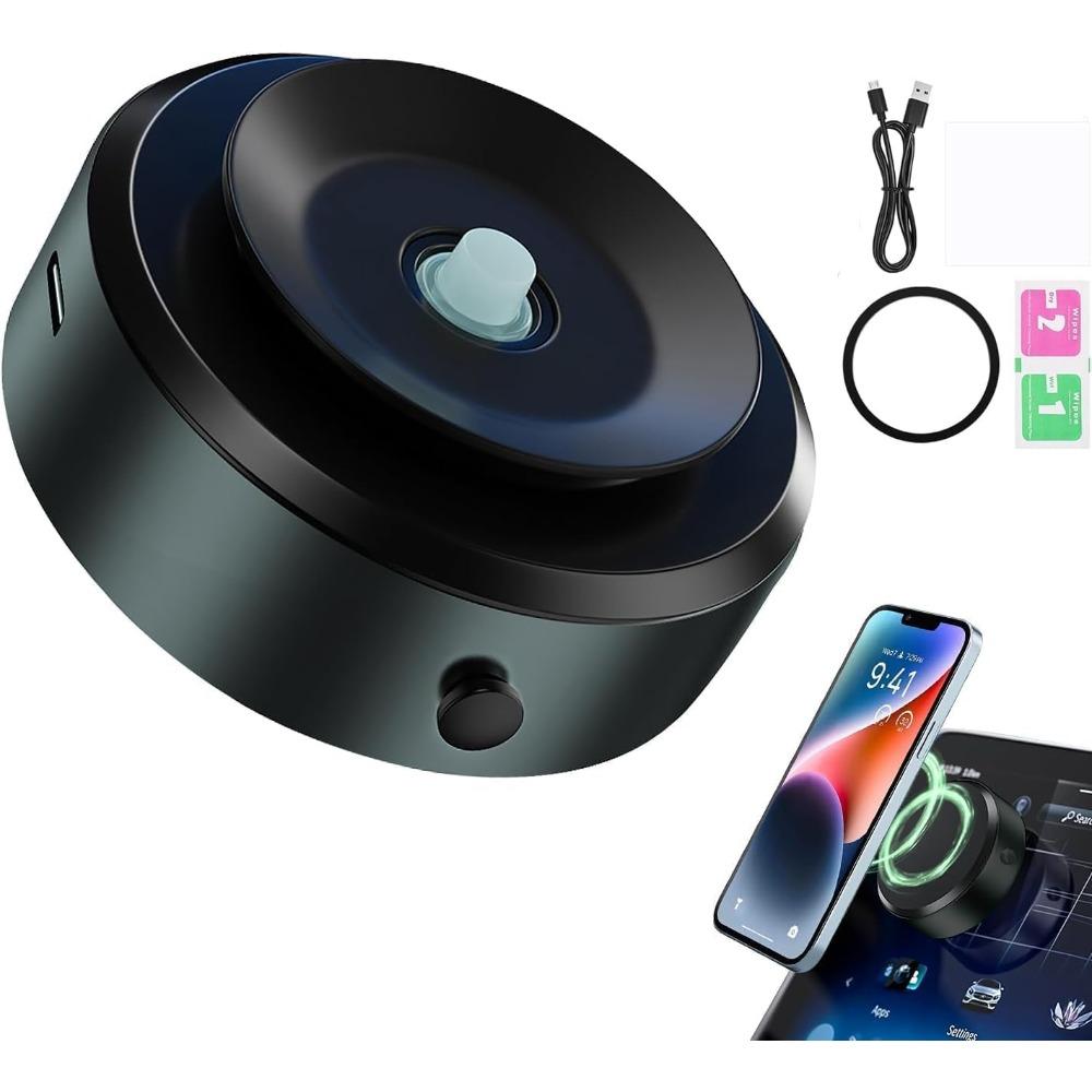 Magnetic Car Mobile Phone Holder Vacuum Suction Phone Holder Strong Grip 360° Rotation Hands-Free Mount Compatible with All Phones