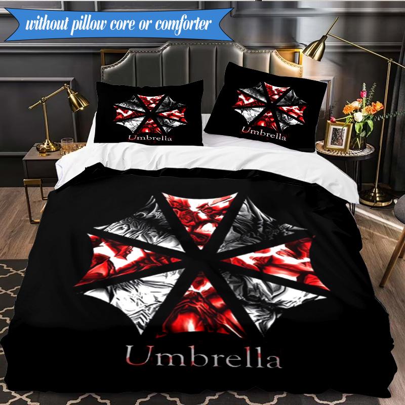 Umbrella Symbol 3pcs K-pop music group Bedding set,Ideal for Bedroom, Dormitory,Including Duvet Cover And 2pcs Pillowcases,Fan gifts