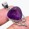 Подвеска из натурального аметиста, ручная работа, из стерлингового серебра 925 пробы, 1,50 дюйма, a5T51