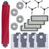 Accessory Pack - Phonillico® - Roborock QREVO - 4 Dust Bags - 4 Filters - 4 Side Brushes