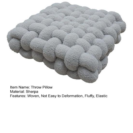 Декоративная подушка эластичная пушистая мягкая на ощупь квадратная плетеная подушка для сиденья стула из шерпы