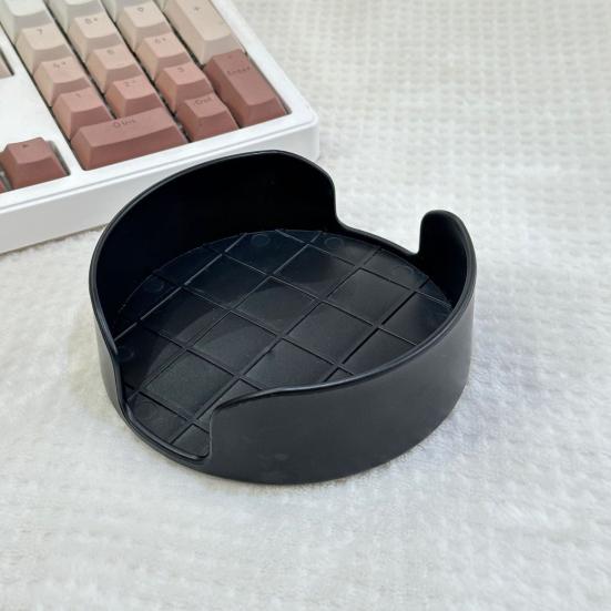 Набор из 6 силиконовых подставок для напитков, утолщенный нескользящий коврик под чашку с держателем, термостойкий поднос для кофе для горячих холодных напитков