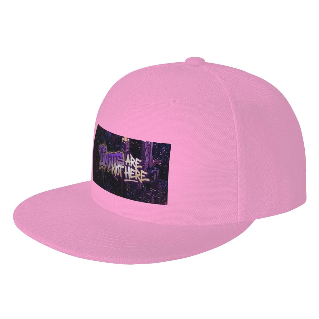 Fashion No Limits Mindset City Night Skyline Motivational Streetwear Art Flat Brim Sun Hat Hat Visor Cap