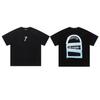 Cross-border new graffiti letter printing European and American street trendy brands loose and versatile casual men's and women's short-sleeved round