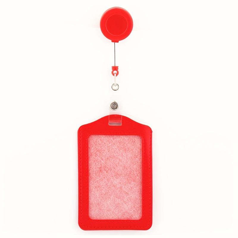 2pcs Retractable Pull Badge, ID Lanyard Name Tag Card Badge Holder Reels Key Ring Chain Clips School Student, random colors