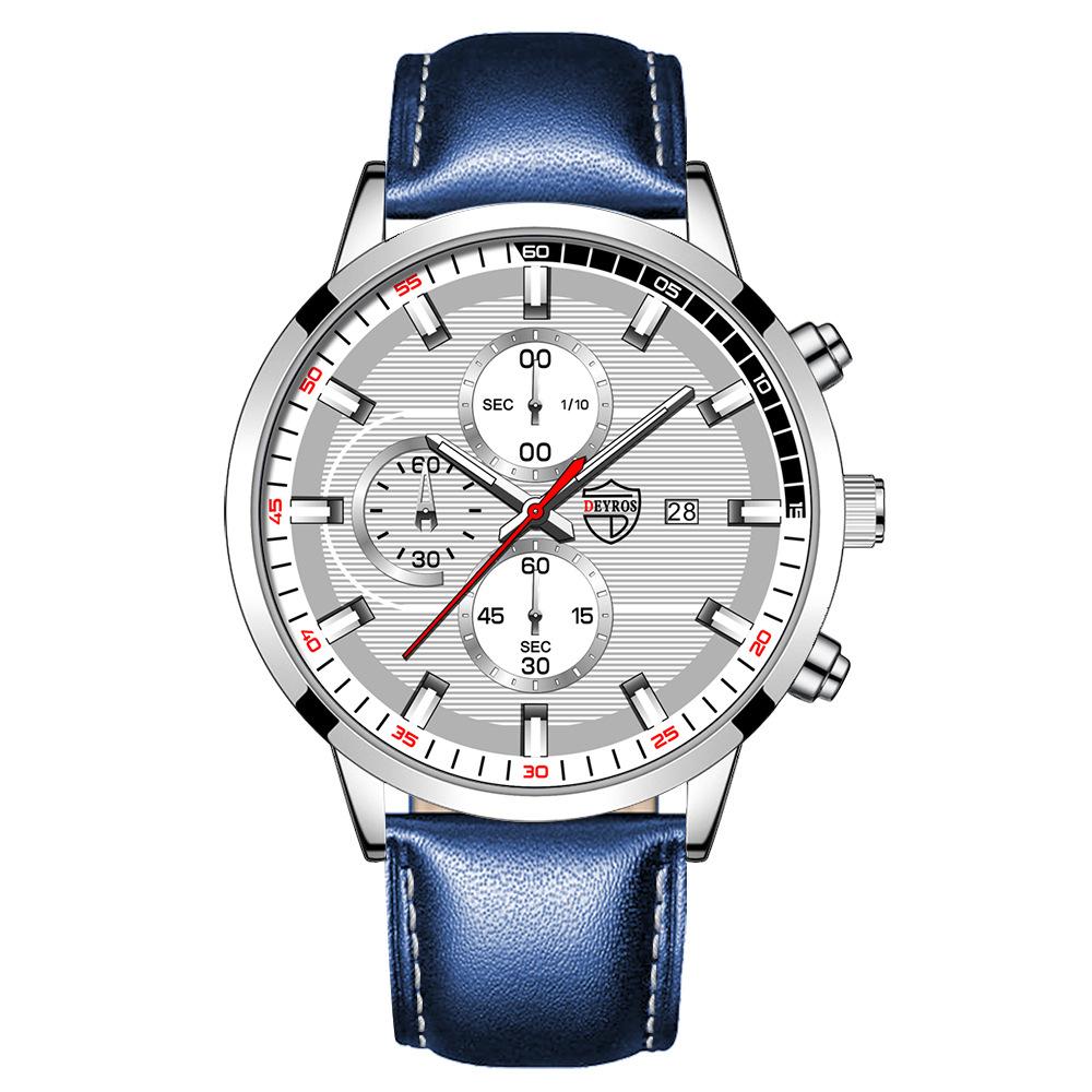 Fashion Calendar Watch Men's Watch Quartz Watch Men's Leather Watch Casual Watch Sports Watch Student Watch Men's