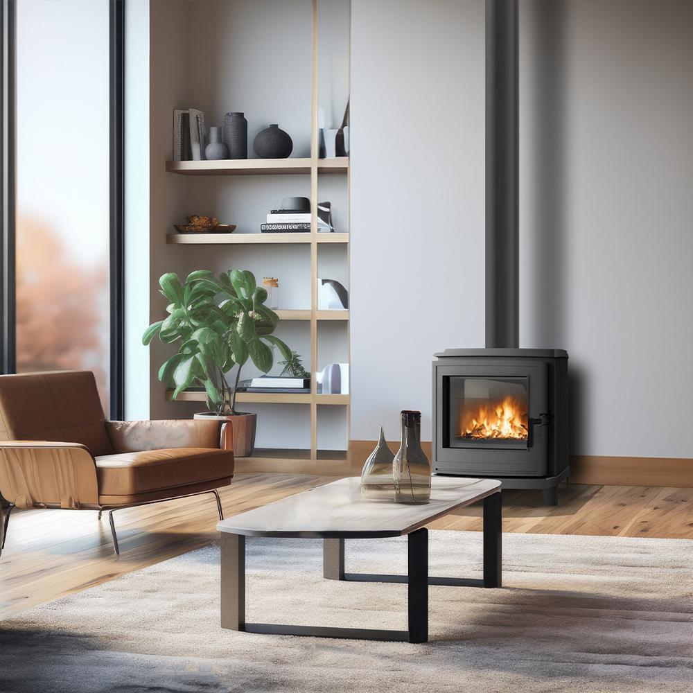 Чугунная дровяная печь KRATKI K11 Ø 150 6 кВт