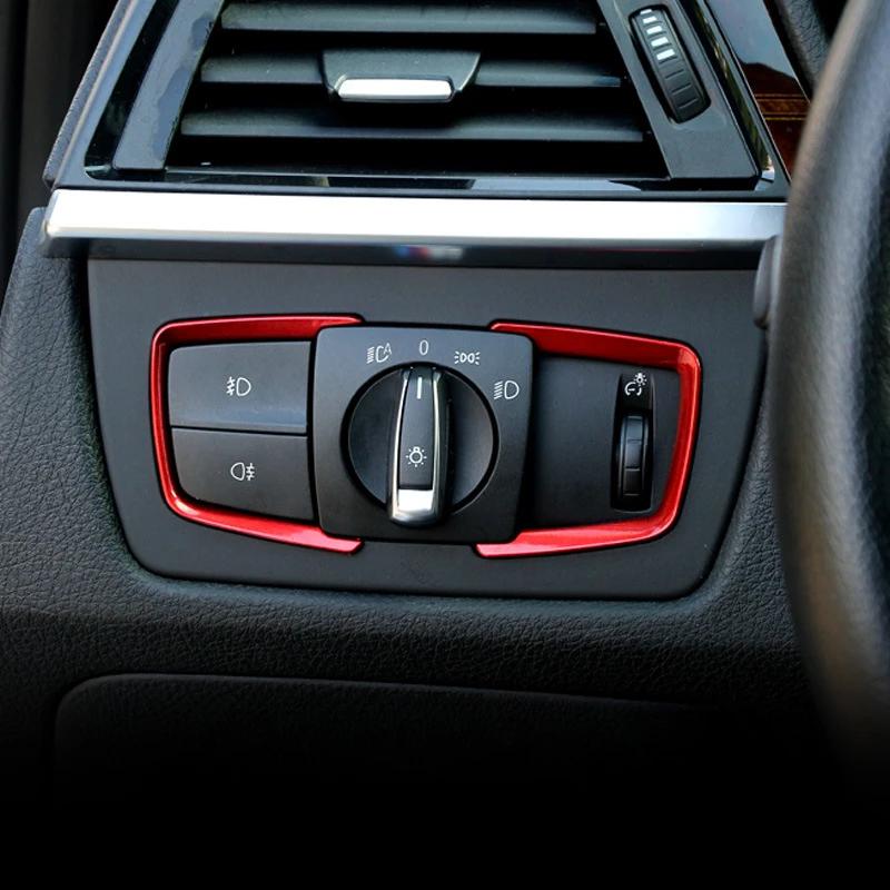 Рамка панели переключателя фар автомобиля для BMW 1 2 3 4 серии X5 X6 F22 F30 F31 F32 F33 F15 F16 320 328 наклейка отделка крышки аксессуары