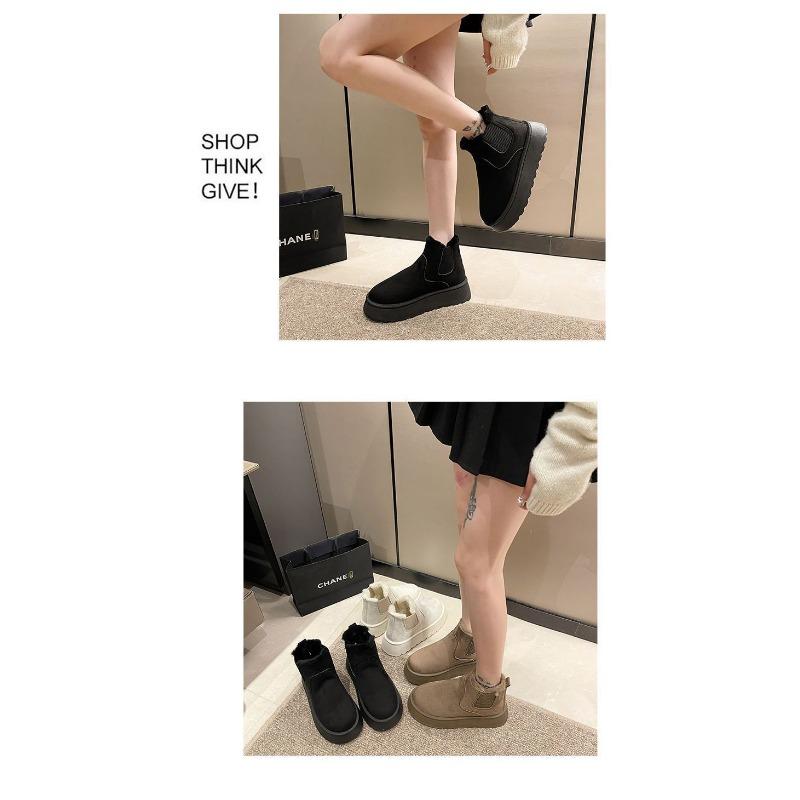 Зимние ботинки на толстой подошве, женские зимние, утепленные и утепленные ботинки, женские ботинки из хлопка