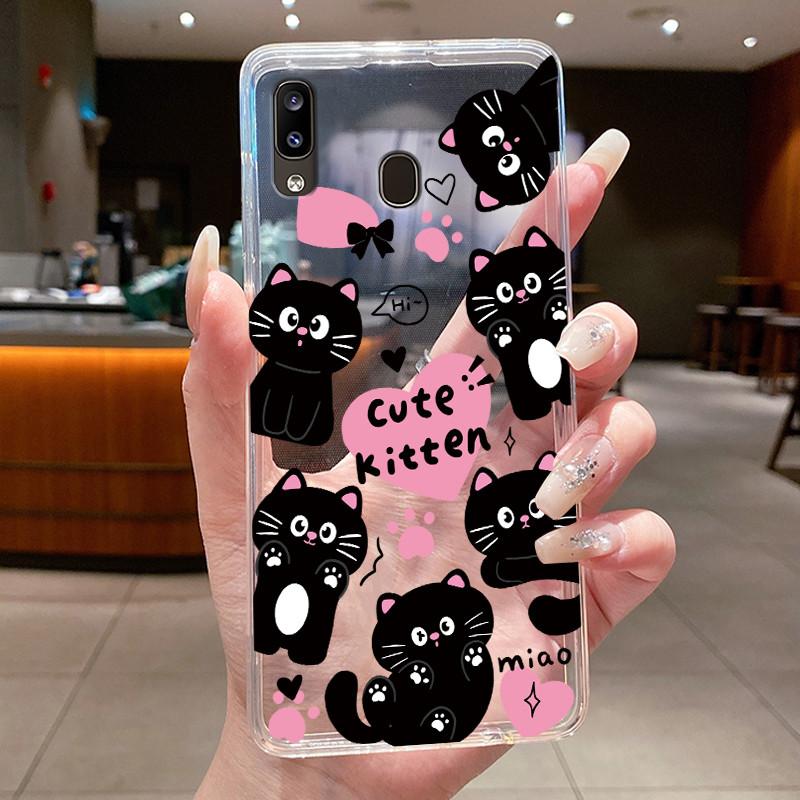 Phone Case For Samsung Galaxy A20E Flower Butterfly Protective Thin Cases For Samsung A20e Transparent Soft Silicone TPU Cover