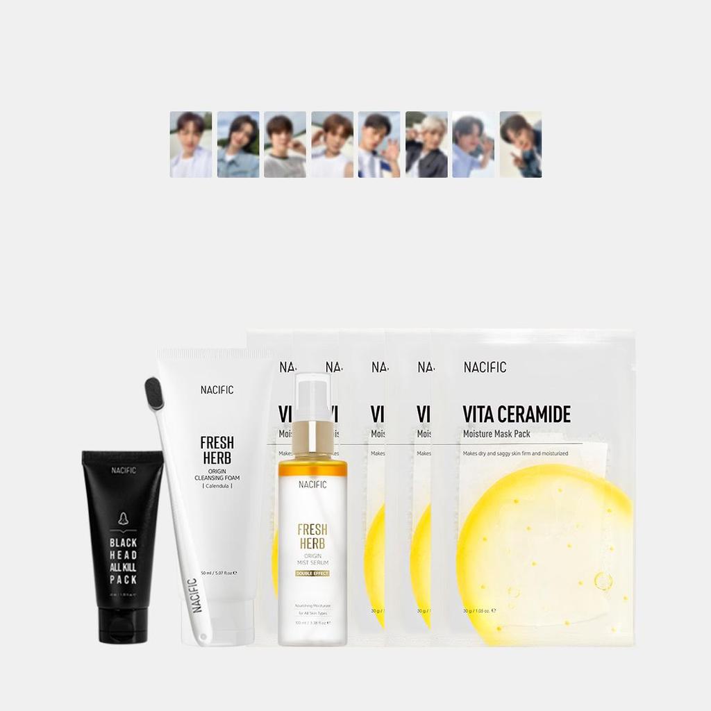 NACIFIC ATEEZ Summer Vibe Set, OT8, фотокарточки, календула, очищение, увлажнение